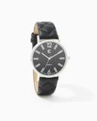 Charming Charlie Classic Quilt Band Watch