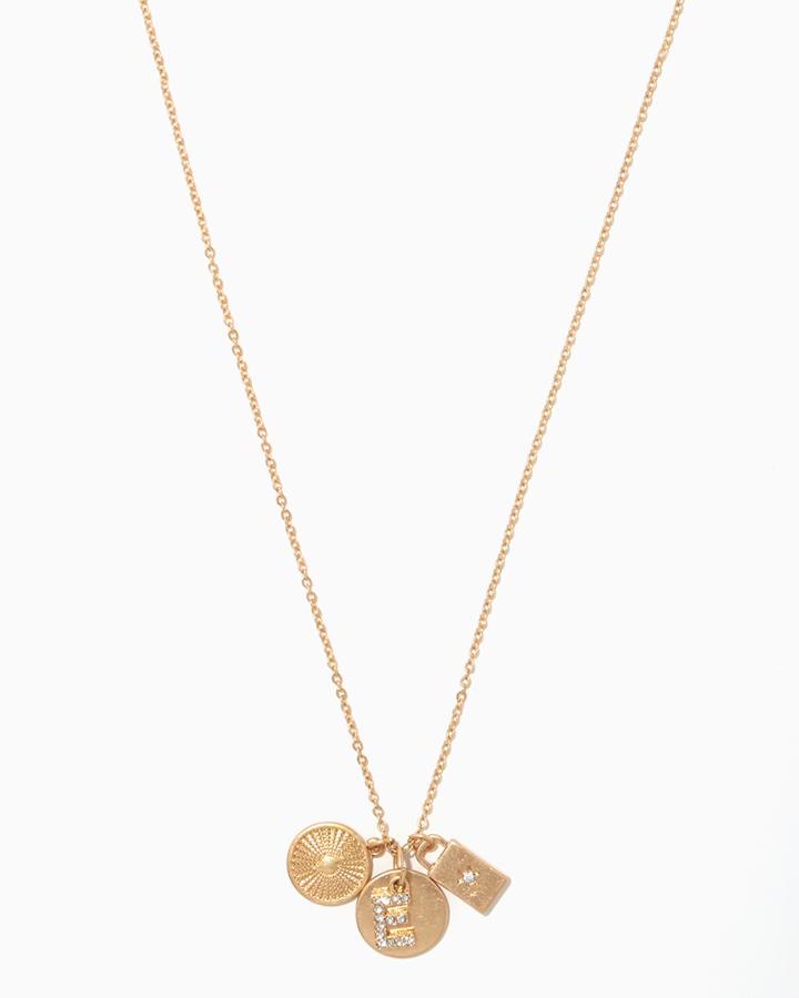 Charming Charlie Initial E Charm Pendant Necklace