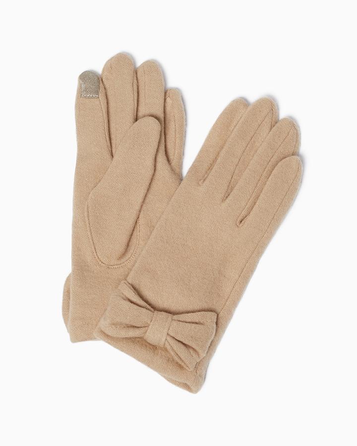 Charming Charlie Text Tab Bow Gloves