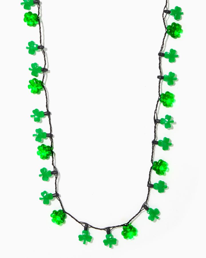 Charming Charlie Glowing Shamrock Necklace