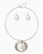 Charming Charlie Saturn Rings Necklace Set