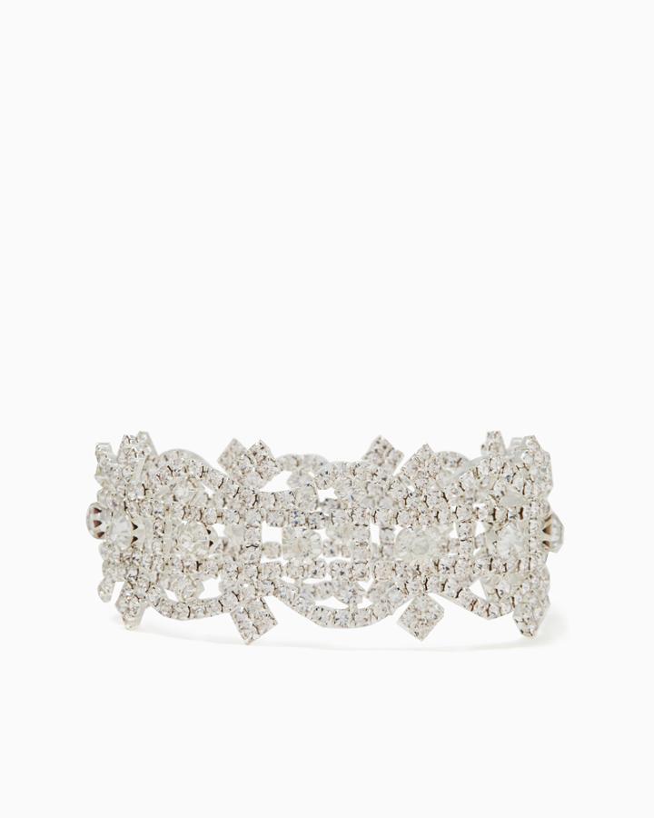 Charming Charlie Crowning Rhinestone Clasp Bracelet