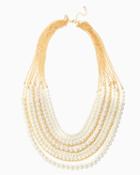 Charming Charlie Pearl Bauble Layered Necklace