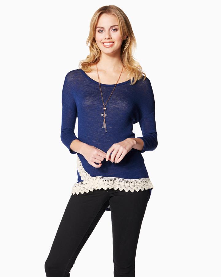 Charming Charlie Crisscross Crochet Top