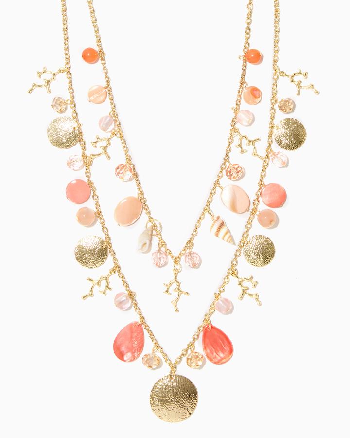 Charming Charlie Seashells Layered Necklace
