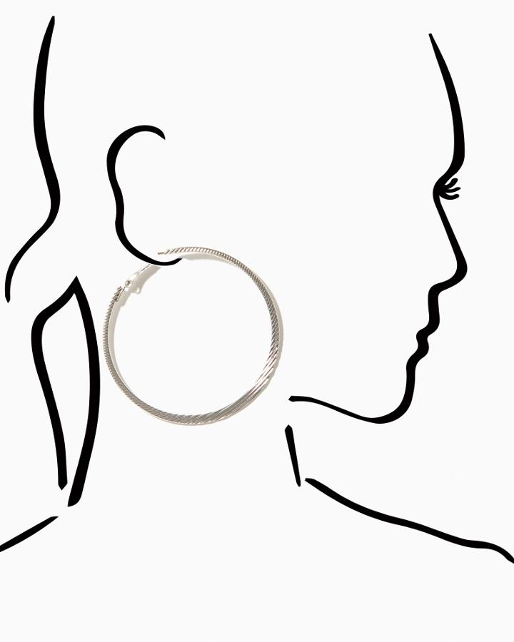 Charming Charlie Water Wave Textured Hoops