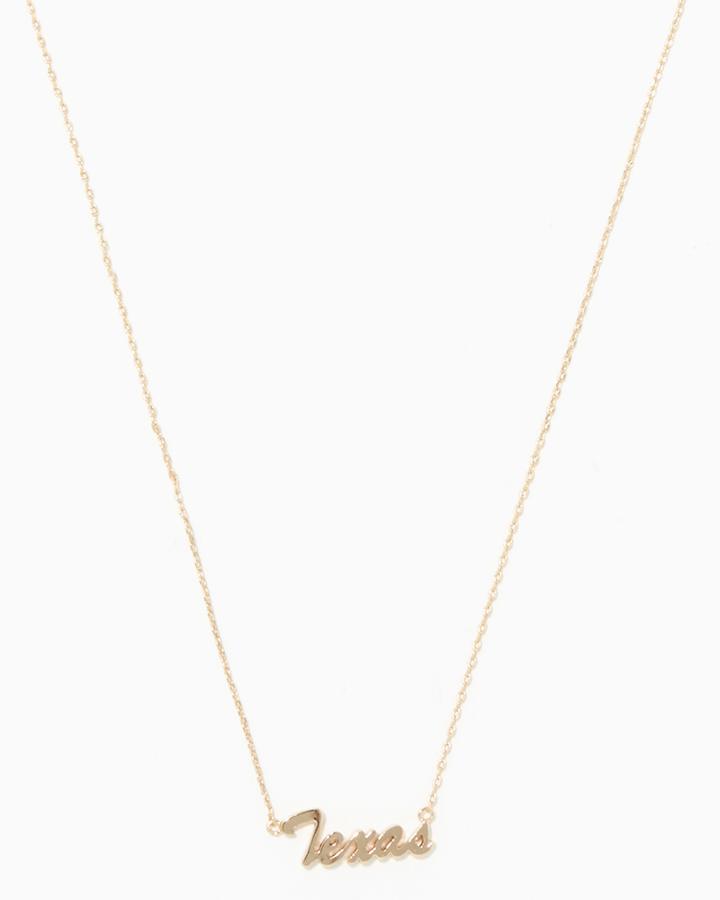 Charming Charlie Texas Pendant Necklace
