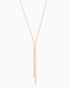 Charming Charlie Shimmering Rose Gold Y-necklace