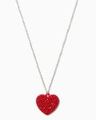 Charming Charlie Rhinestone Heart Pendant Necklace