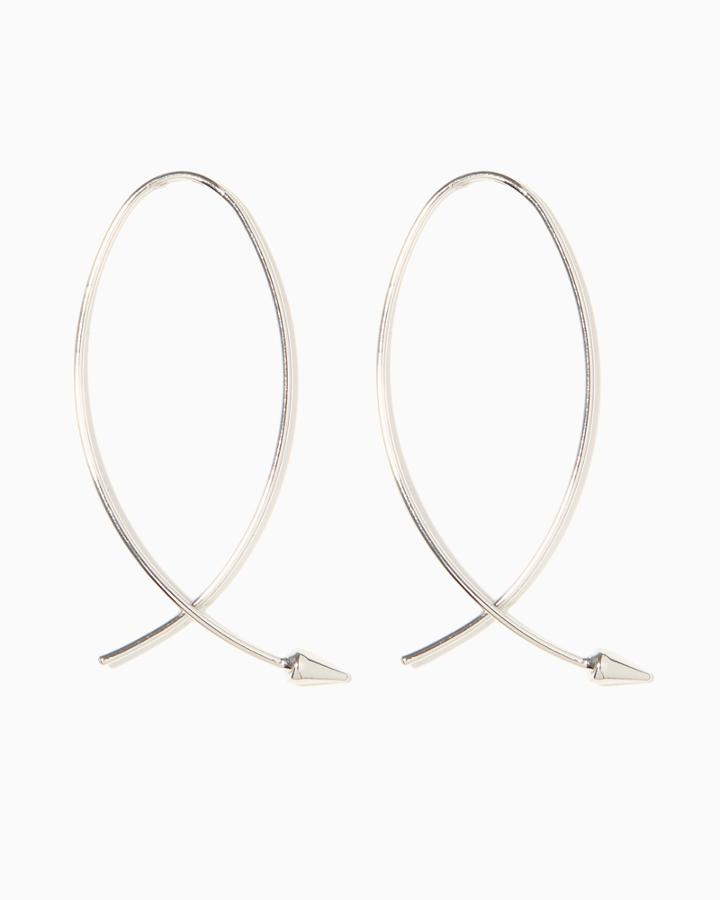 Charming Charlie Arrow Hoop Threader Earrings