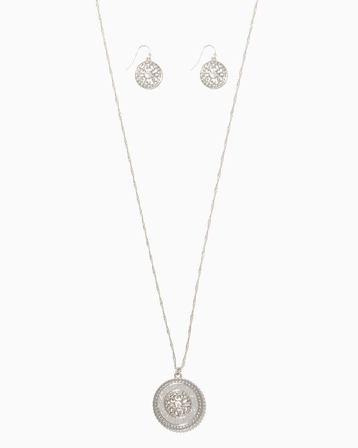 Charming Charlie Great Medallion Pendant Necklace
