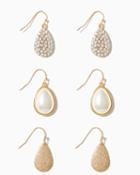 Charming Charlie Trio Of Chic Earring Set