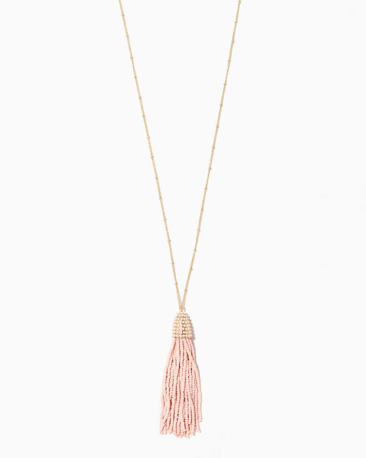 Charming Charlie Emerie Bead Tassel Necklace