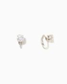 Charming Charlie Classic Round Cz Clip-on Earrings