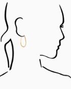 Charming Charlie Pav Oval Hoop Earrings