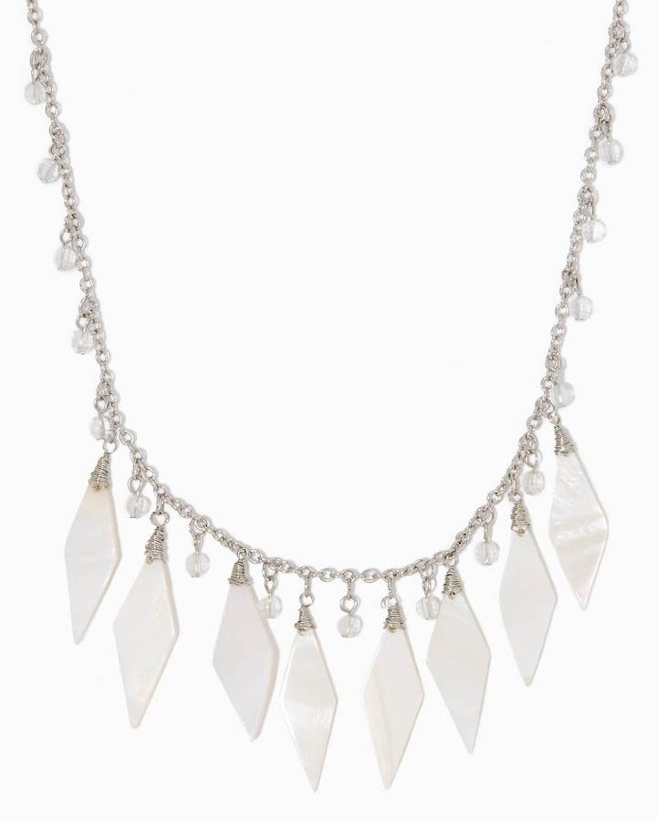 Charming Charlie Dagger Shell Statement Necklace