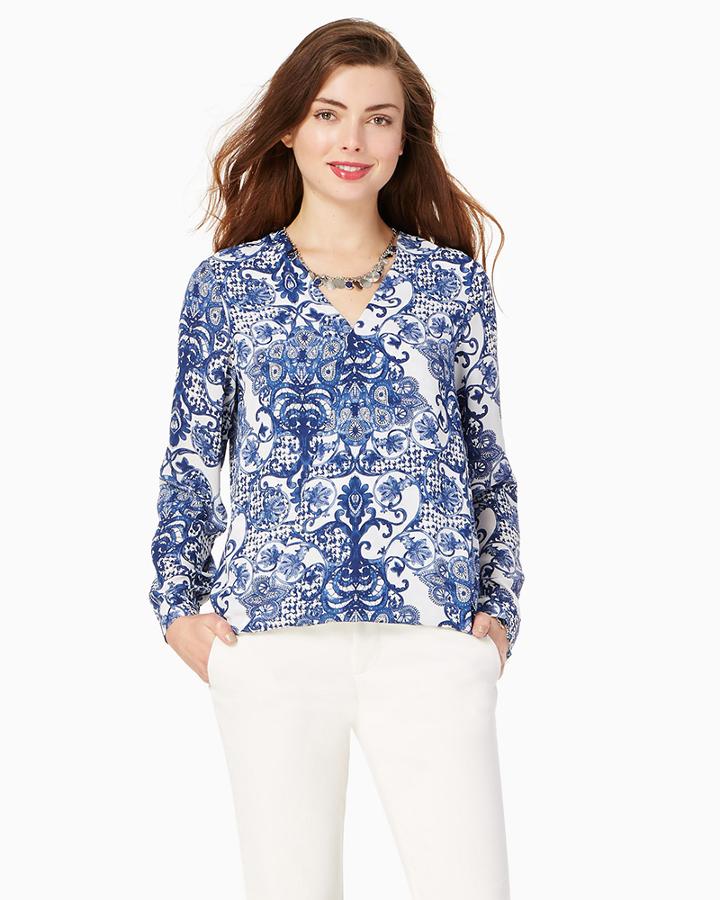Charming Charlie Paisley Sweeping Surplus Top