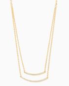 Charming Charlie Pav Curved Bar Layered Necklace
