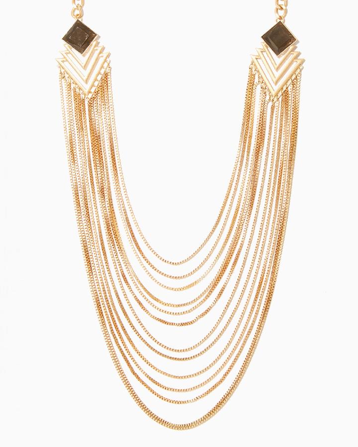 Charming Charlie Geometric Layered Necklace