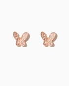 Charming Charlie Pav Butterfly Stud Earrings