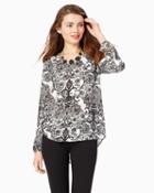 Charming Charlie Ellana Printed Peasant Top