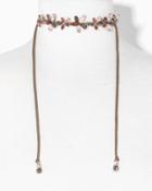 Charming Charlie Rosette Choker Necklace