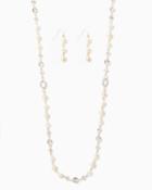 Charming Charlie Dream Pearls Necklace Set
