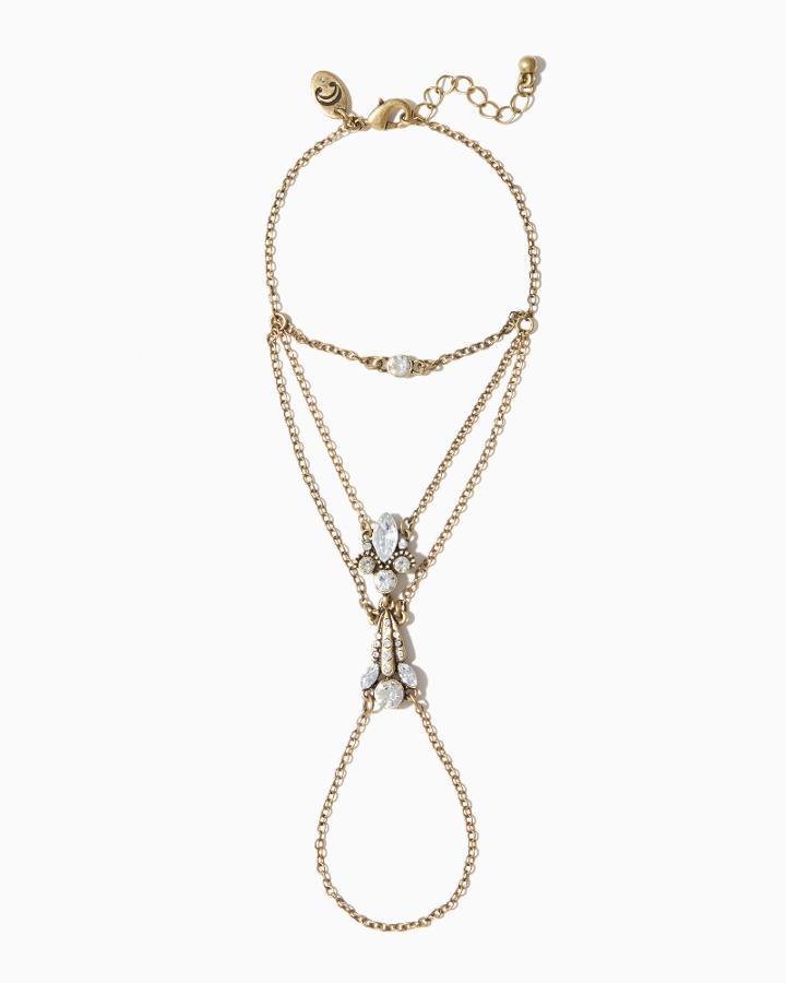 Charming Charlie Patina Love Hand Chain