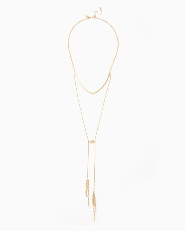 Charming Charlie Isabella Tassel Bar Necklace