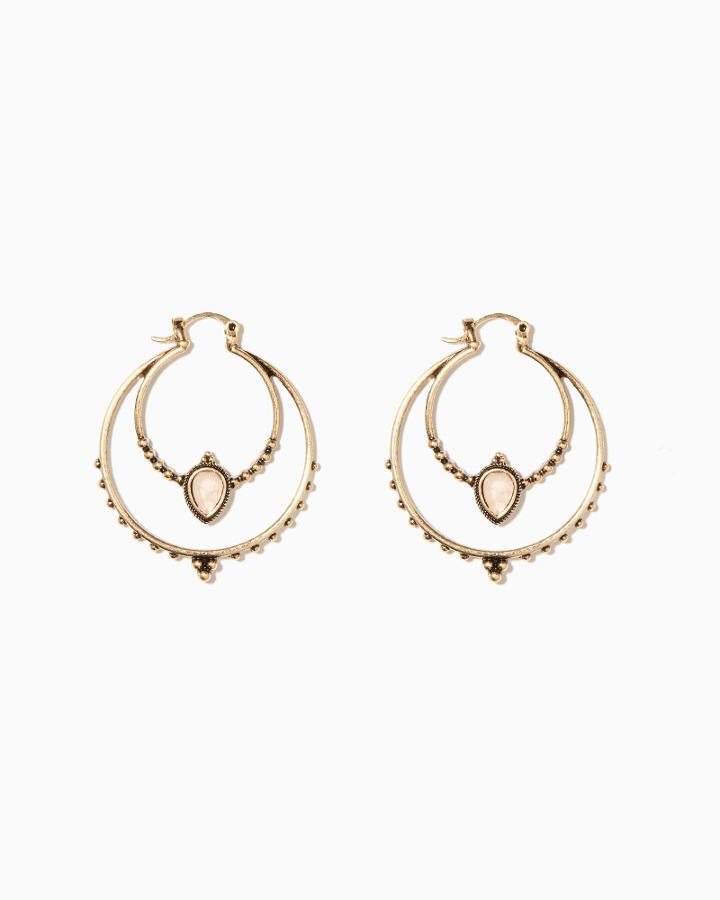 Charming Charlie Misa Antiqued Double Hoops