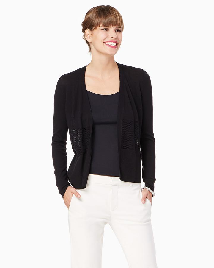 Charming Charlie Mesh Knit Illusion Cardigan