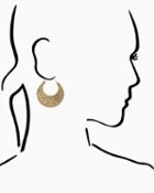 Charming Charlie Hammered Crescent Hoops