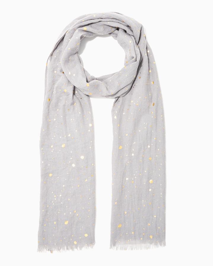 Charming Charlie Metallic Splash Oblong Scarf
