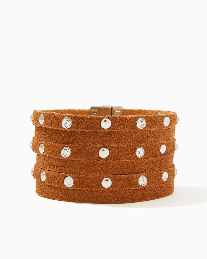 Charming Charlie Studded Faux Leather Bracelet