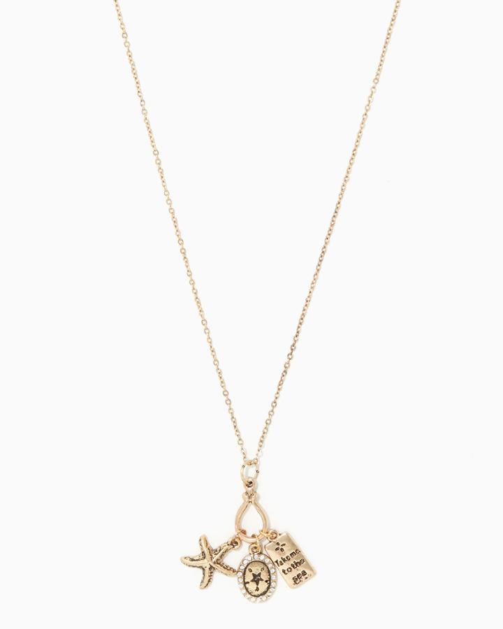 Charming Charlie Sea Charms Pendant Necklace