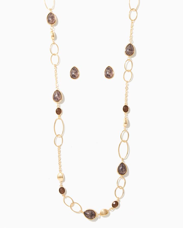 Charming Charlie Stoney Link Station Necklace