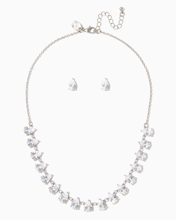 Charming Charlie Elegant Teardrop Necklace Set