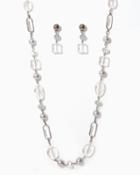 Charming Charlie Iced Crystal Necklace Set