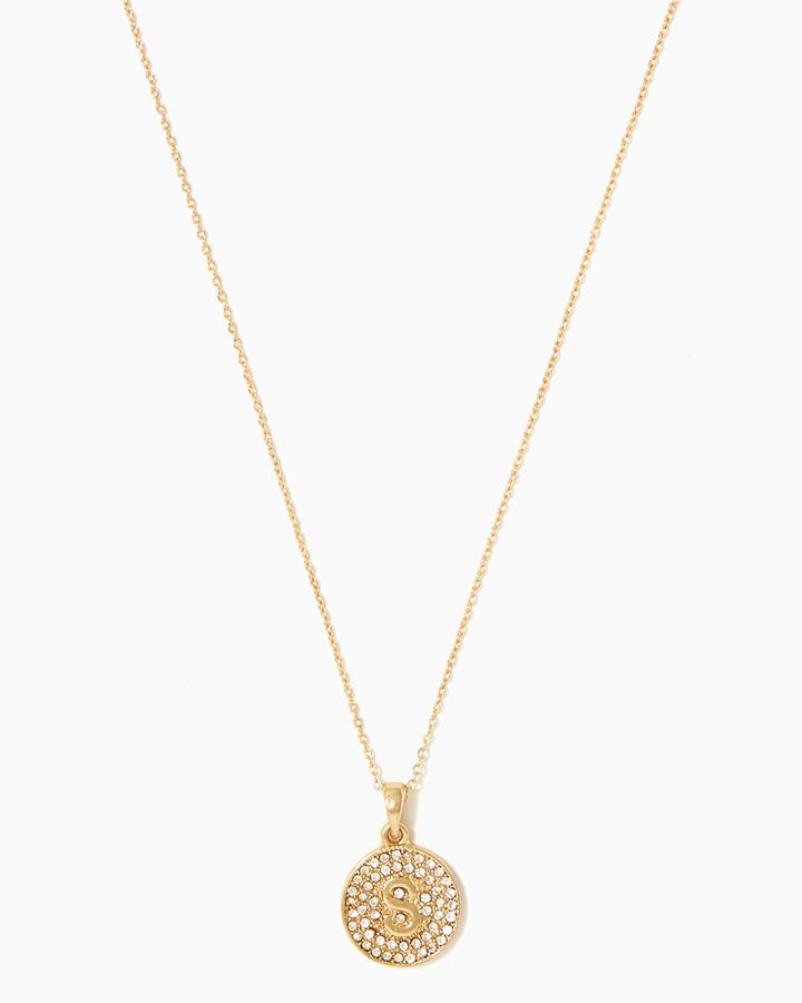 Charming Charlie Initial 's' Pave Necklace