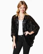 Charming Charlie Velvet Swirls Kimono