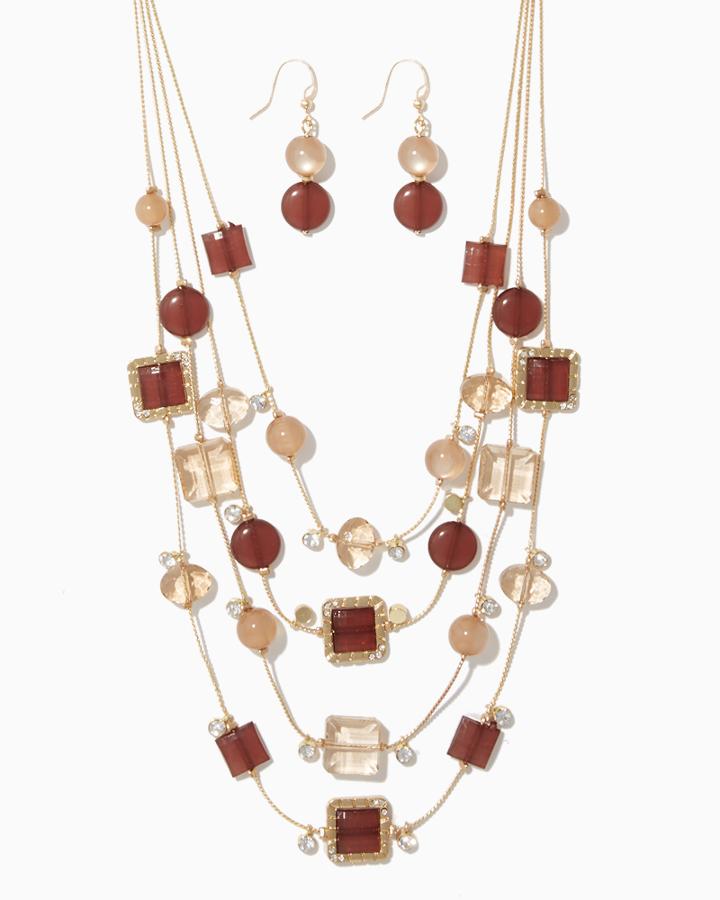 Charming Charlie Classic Illusion Necklace Set