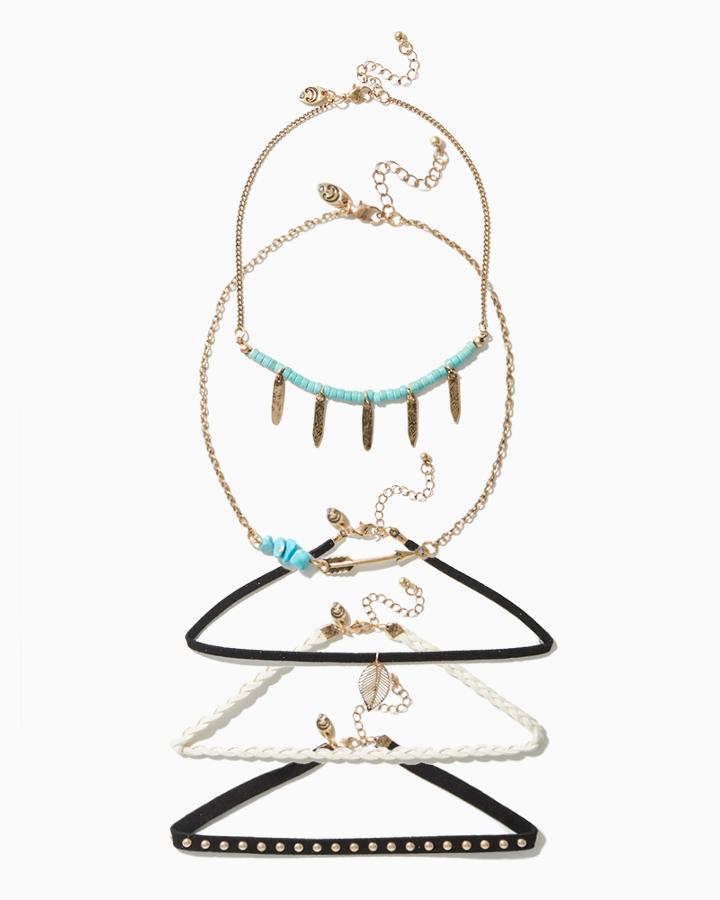 Charming Charlie Boho Choker Necklace Set