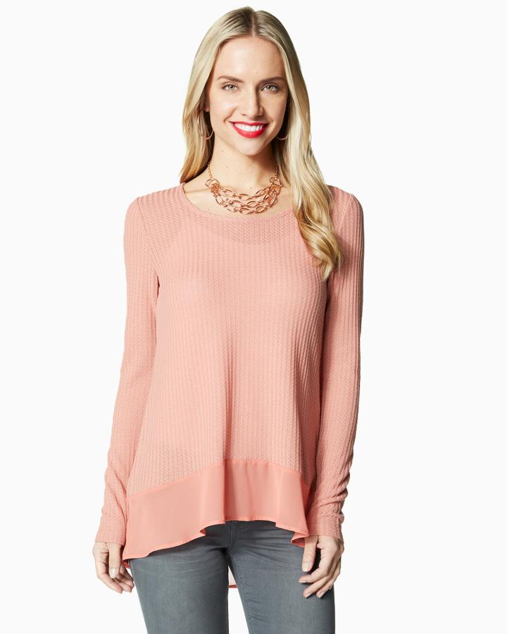 Charming Charlie Sweet Waffle Knit Tunic
