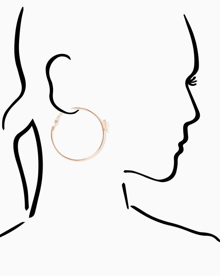 Charming Charlie Dreamer Butterfly Hoop Earrings