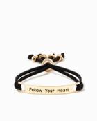 Charming Charlie Follow Your Heart Slip & Pull Bracelet