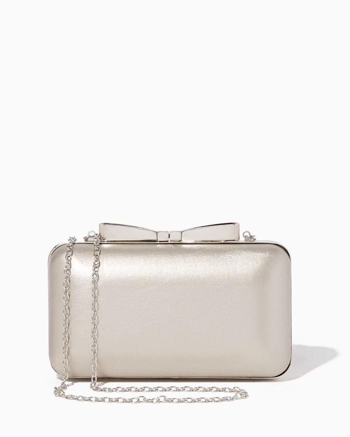 Charming Charlie Daralyn Top Bow Minaudiere