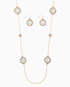 Charming Charlie Stardust Medallion Necklace Set