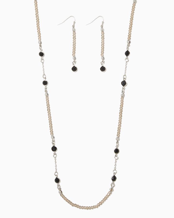 Charming Charlie Jeweled Spacer Necklace Set