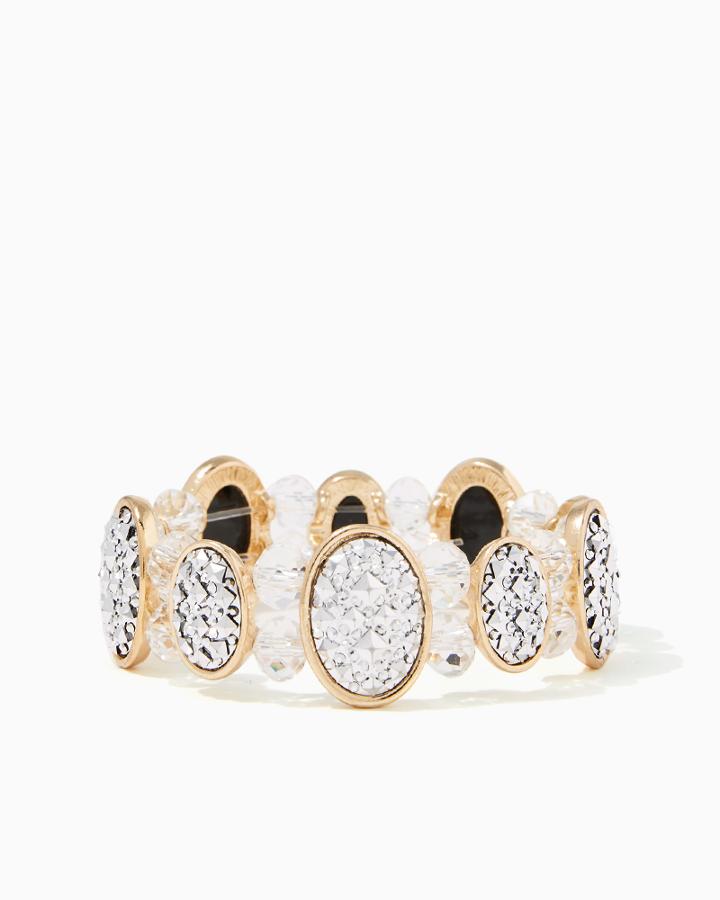 Charming Charlie Rock Cameo Stretch Bracelet