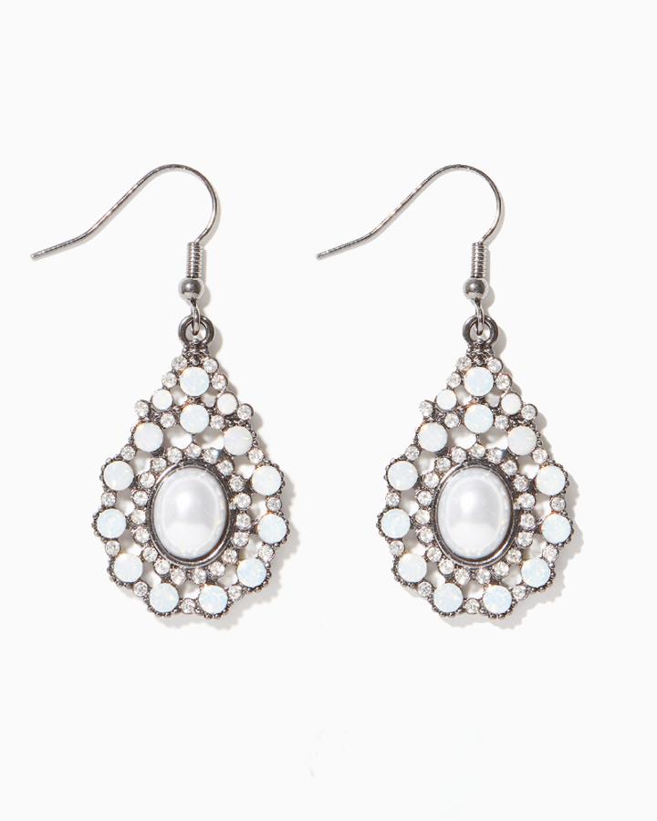 Charming Charlie Victoriana Pearl Drop Earrings